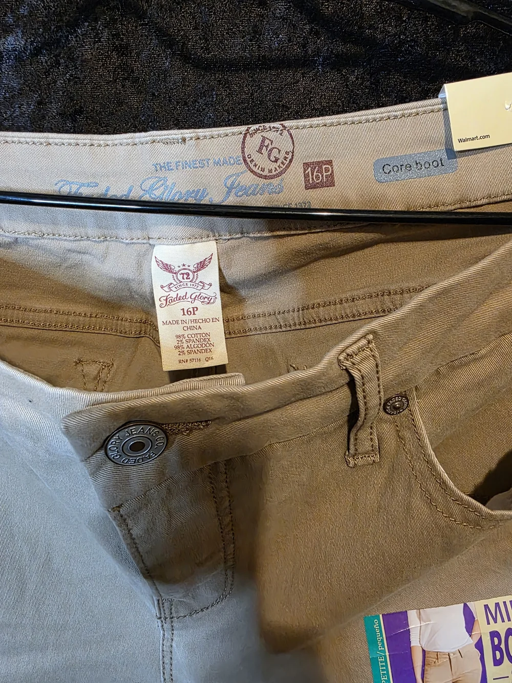 Faded Glory Women’s Boot Cut Jeans - Taupe - Picture 3 of 3